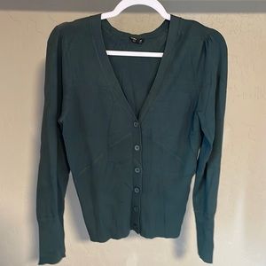 Dark Green Silk Blend cardigan